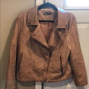 Brown leather jacket